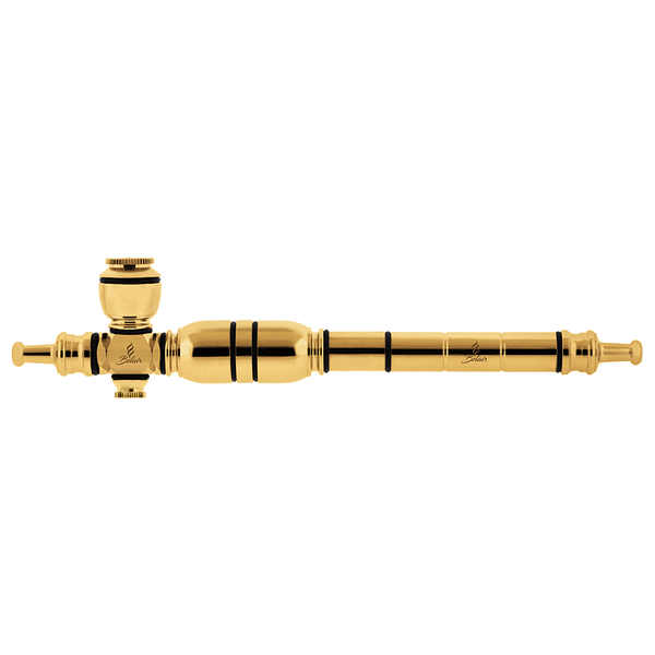 Modular Tobacco Smoking Pipe in Gold Brass Metal – Belair NY