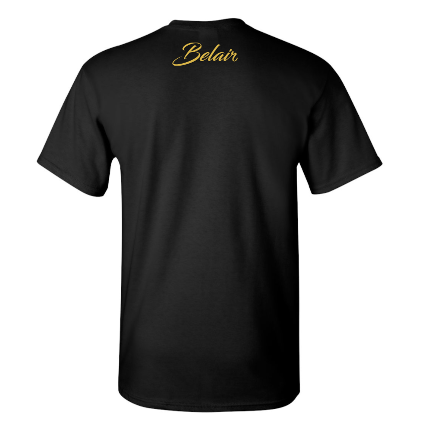 Belair Black Color HotBox Design Unisex Cotton T-Shirt
