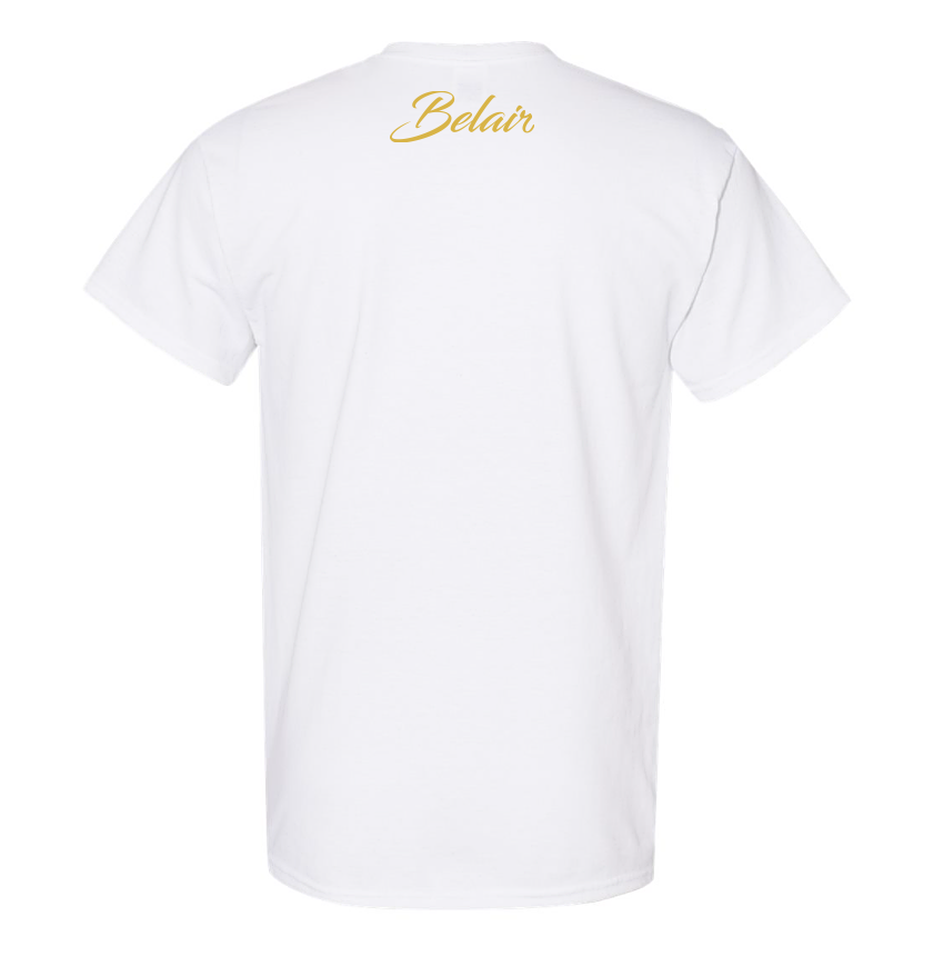 Belair White Color Flame Design Unisex Cotton T-Shirt